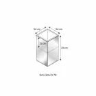 Volně stojící geometrická zrcadlová váza a struktura ze dřeva a oceli - Ghenna Viadurini