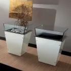 Volně stojící váza ve skle a výměnné panely 3 rozměry - Ghenna Viadurini