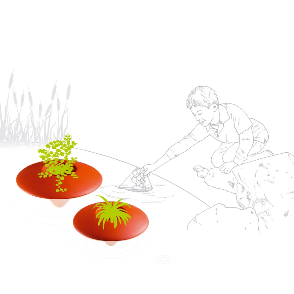 Venkovní plovoucí váza z barevného polyetylenu Made in Italy - Boa Viadurini