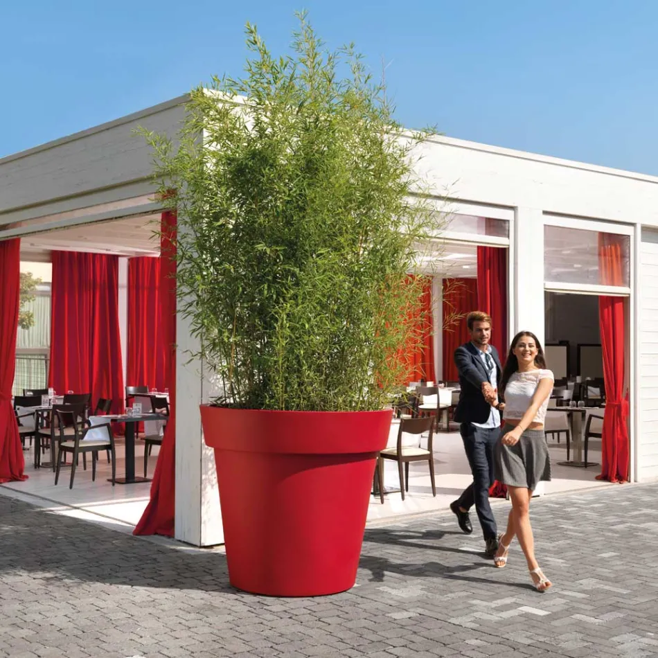 Velká venkovní váza z polyetylenu 4 velikosti Made in Italy - Emporium Viadurini