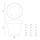 Velká venkovní váza z polyetylenu 4 velikosti Made in Italy - Emporium Viadurini