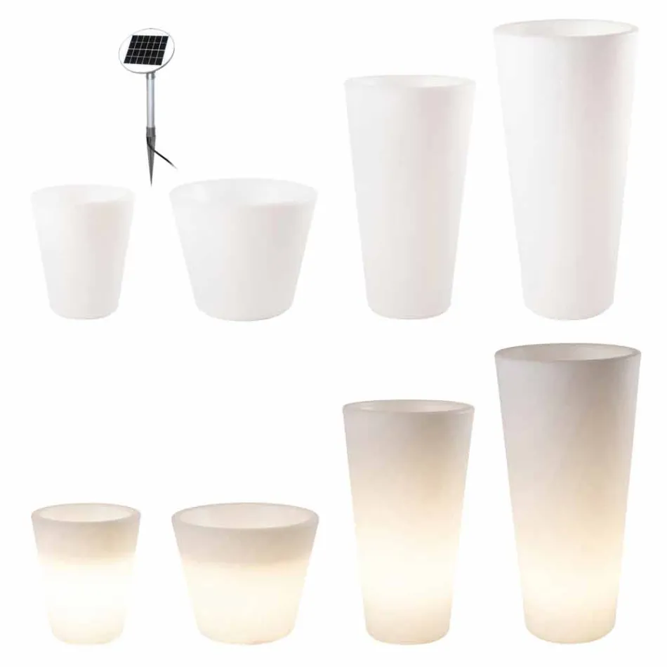 Vícebarevný nebo solární LED osvětlený hrnec pro zahradu nebo obývací pokoj - Vasostar Viadurini