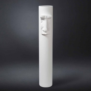 Bílá keramická váza s barevnou vložkou ručně vyráběnou v Itálii - Monte