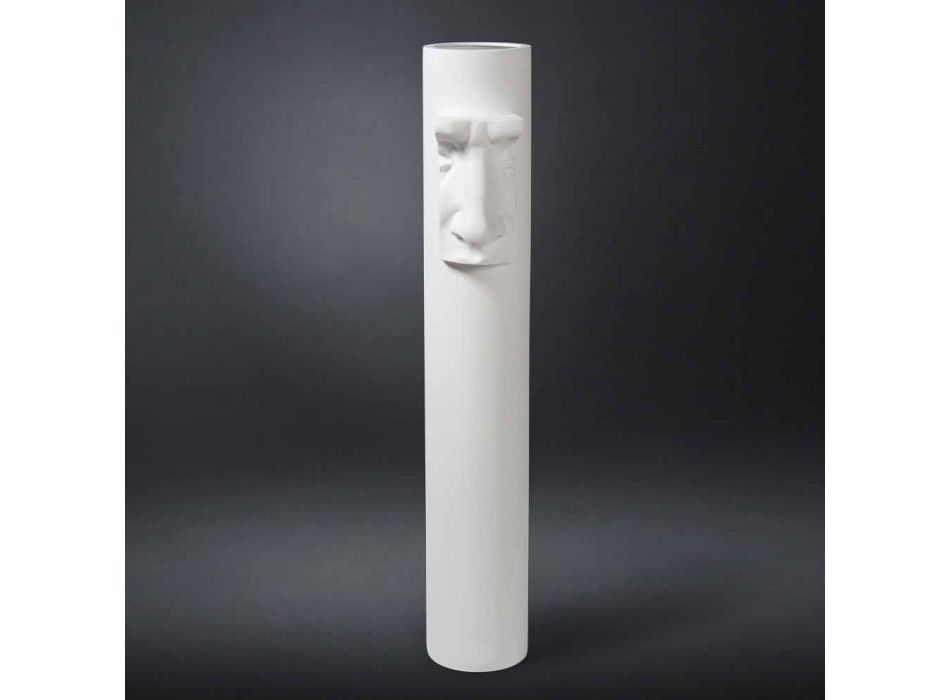 Bílá keramická váza s barevnou vložkou ručně vyráběnou v Itálii - Monte Viadurini