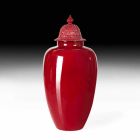 Červená lakovaná keramická váza s ručně vyráběnou italskou dekorací - Verio Viadurini