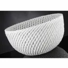 Ručně vyrobená keramická váza s tkaným útkem vyrobená v Itálii - Napoleon Viadurini