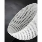 Ručně vyrobená keramická váza s tkaným útkem vyrobená v Itálii - Napoleon Viadurini