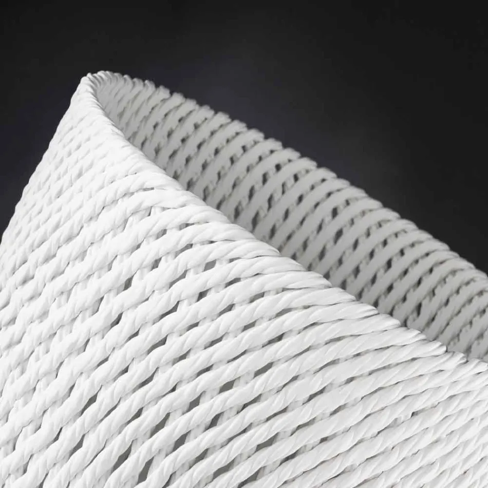 Ručně vyrobená keramická váza s tkaným útkem vyrobená v Itálii - Napoleon Viadurini