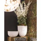 Ručně vyrobená keramická váza s tkaným útkem vyrobená v Itálii - Napoleon Viadurini