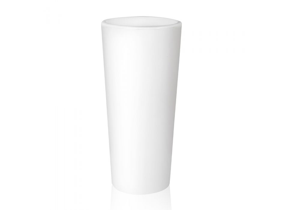 Váza z bílého nebo antracitového polyetylenového zvonového tvaru 2 kusy - Milek Viadurini