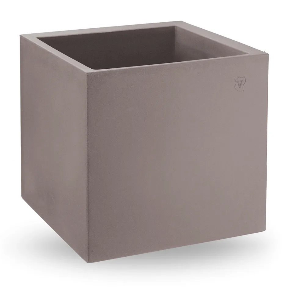 Váza v barevném polyetylenu krychlového tvaru Made in Italy - Tonello Viadurini