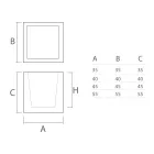 Váza v barevném polyetylenu krychlového tvaru Made in Italy - Tonello Viadurini