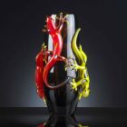 Barevná skleněná váza s gekony ručně vyrobenými v Itálii - Geco Viadurini
