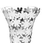 Váza ze skla a stříbrného kovu s luxusní květinovou dekorací - Terraceo Viadurini