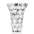 Váza ze skla a stříbrného kovu s luxusní květinovou dekorací - Terraceo