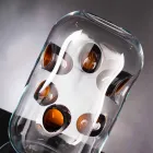 Foukaná skleněná váza Murano s barevnými detaily vyrobená v Itálii - Trapani Viadurini