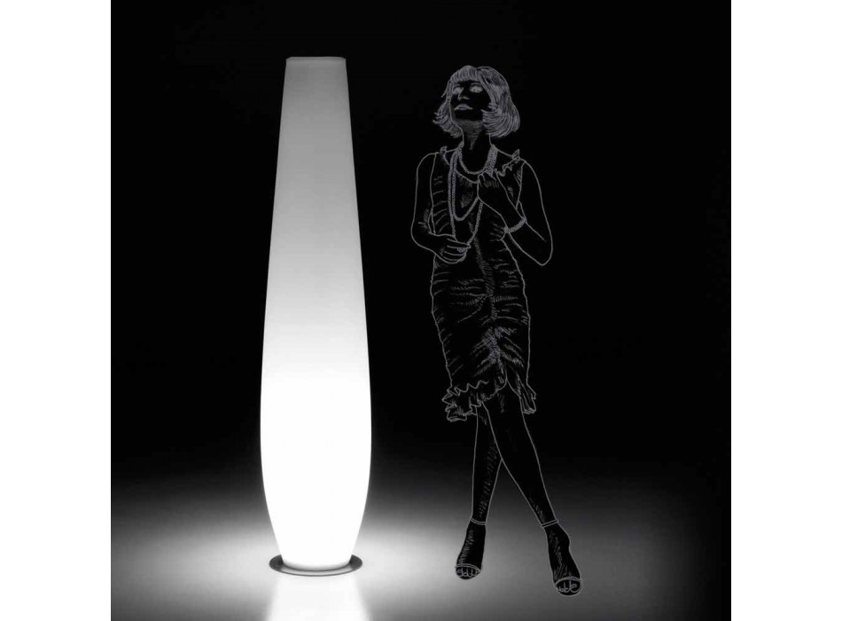 Venkovní světelná váza s LED světlem z polyethylenu vyrobená v Itálii - Nadai Viadurini