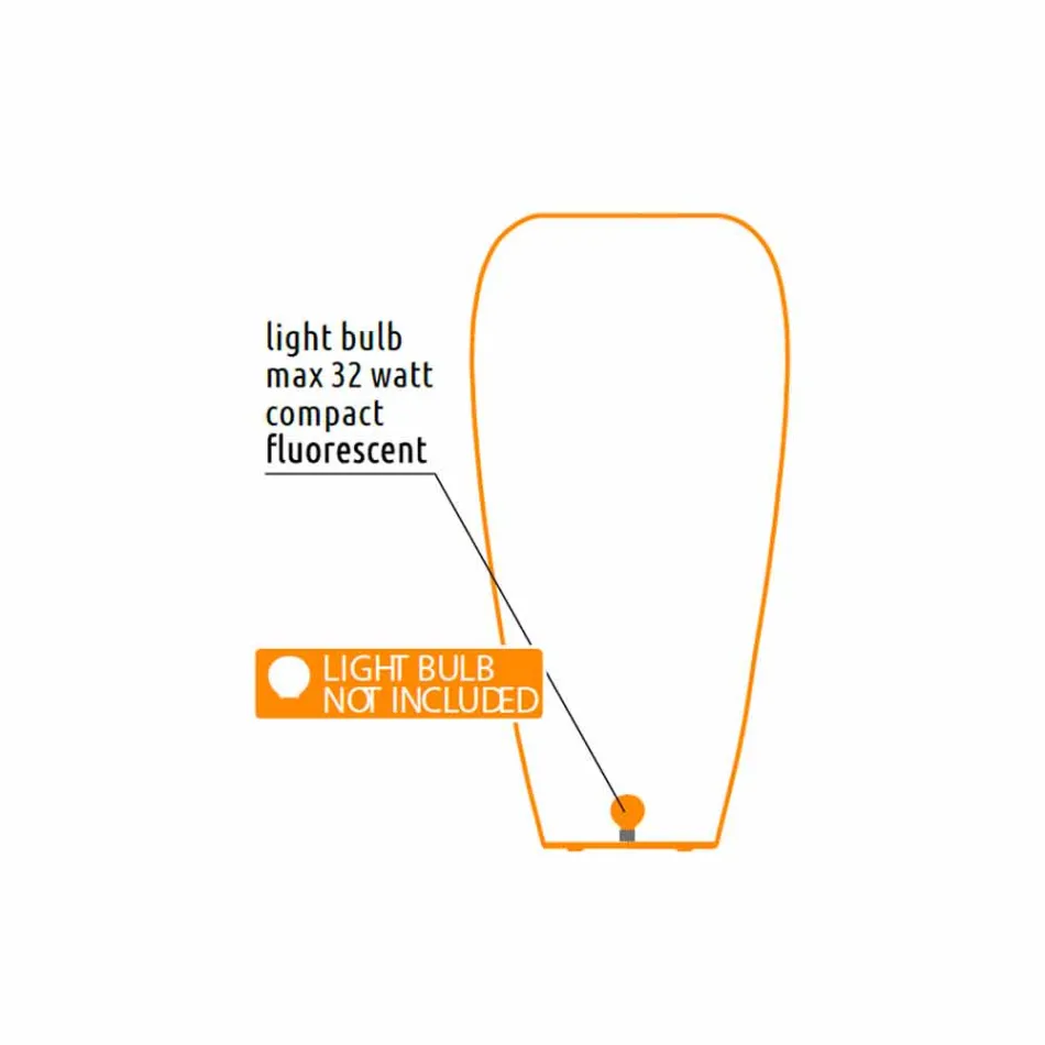 Světelná venkovní váza s moderním designem z polyethylenu, 2 kusy - kůže od Myyour Viadurini