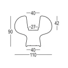 Venkovní světelná váza z polyetylenu s LED světlem vyrobena v Itálii - Boba Viadurini