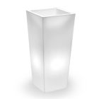 Vysoká vnitřní váza z bílého polyetylenu Made in Italy - Devid Viadurini