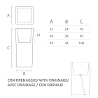 Vysoká vnitřní váza z bílého polyetylenu Made in Italy - Devid Viadurini