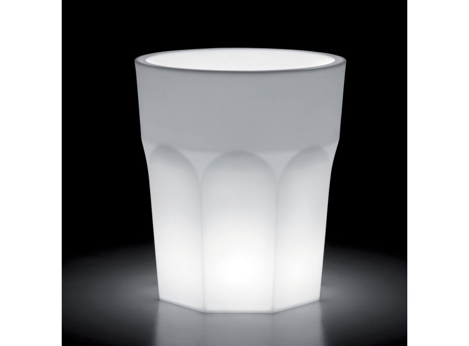 Dekorativní svítící váza z polyetylenu s LED světlem Made in Italy - Pucca Viadurini