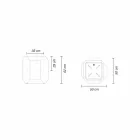 Světelná váza z plastu pro venkovní nebo vnitřní použití, 3 rozměry - Gem od Myyour Viadurini