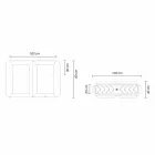 Světelná váza z plastu pro venkovní nebo vnitřní použití, 3 rozměry - Gem od Myyour Viadurini