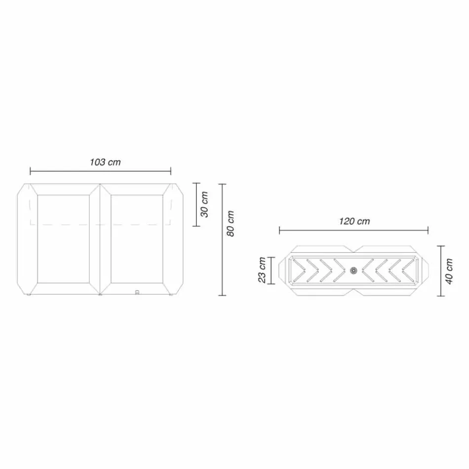 Světelná váza z plastu pro venkovní nebo vnitřní použití, 3 rozměry - Gem od Myyour Viadurini