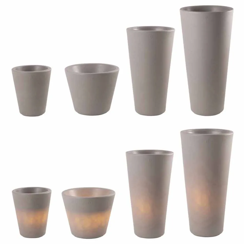 Svítící váza pro exteriéry a interiéry, barevný design ve 3 rozměrech - Vasostar Viadurini