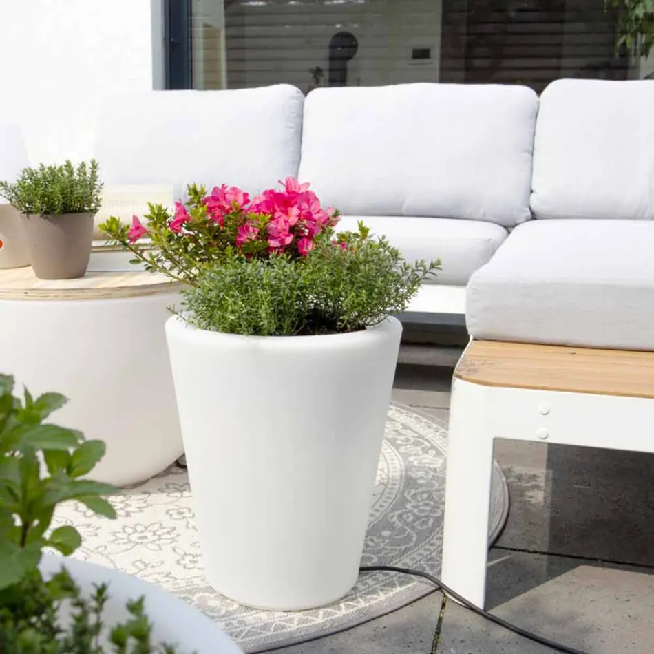 Svítící váza pro exteriéry a interiéry, barevný design ve 3 rozměrech - Vasostar Viadurini