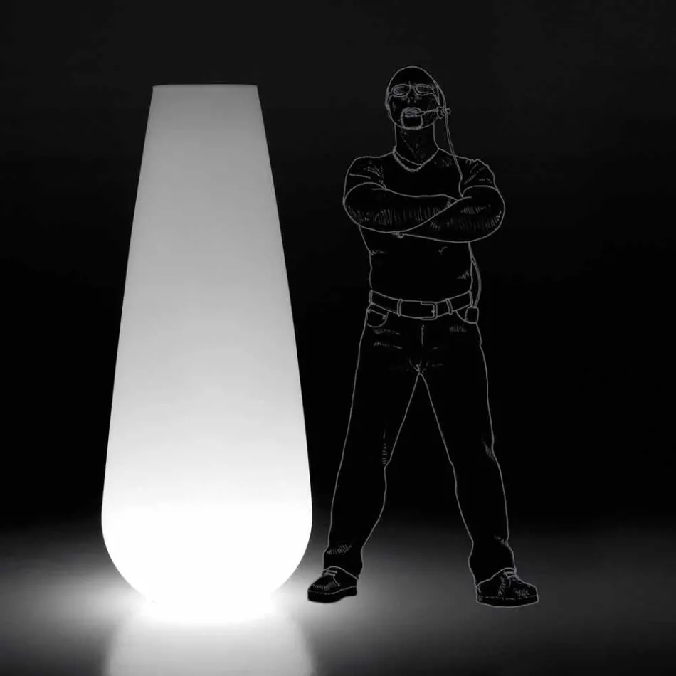 Světelná váza pro venkovní design z polyethylenu vyrobená v Itálii - Menea Viadurini