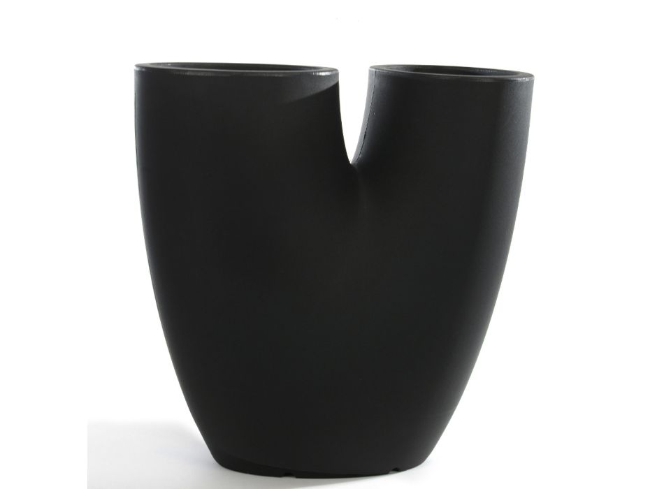 Moderní barevná zahradní váza z polyetylenu Made in Italy - Flows Viadurini