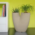 Moderní barevná zahradní váza z polyetylenu Made in Italy - Flows Viadurini