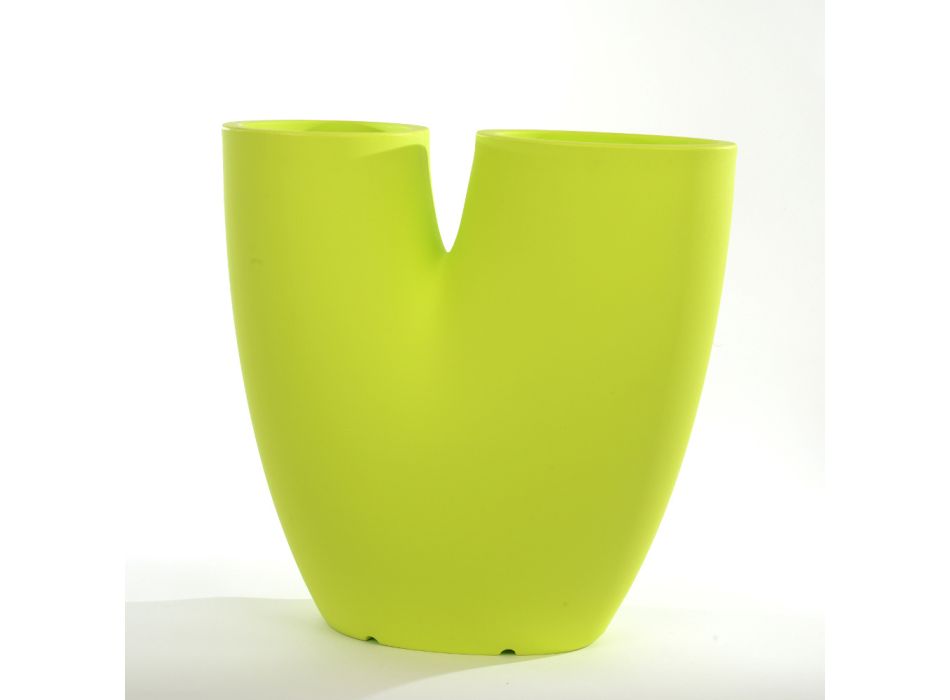 Moderní barevná zahradní váza z polyetylenu Made in Italy - Flows Viadurini