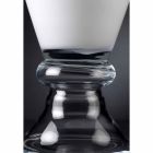 Moderní vnitřní váza z bílého a průhledného skla vyrobená v Itálii - romantická Viadurini
