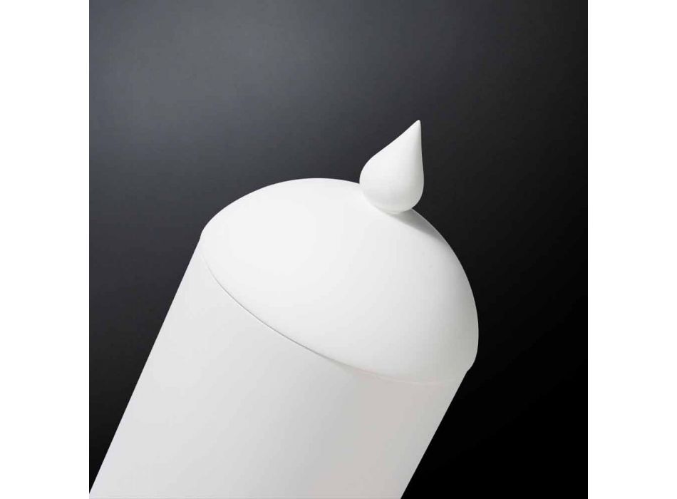 Moderní ručně vyráběná bílá keramická váza vyrobená v Itálii - Chantal Viadurini