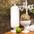 Moderní ručně vyráběná bílá keramická váza vyrobená v Itálii - Chantal Viadurini