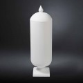 Moderní ručně vyráběná bílá keramická váza vyrobená v Itálii - Chantal