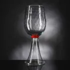 Moderní transparentní foukaná váza ze skla Murano vyrobená v Itálii - Copernicus Viadurini