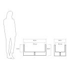 Květináč nebo barevný rozdělovač pro venkovní 3 rozměry Made in Italy - Rostliny Viadurini