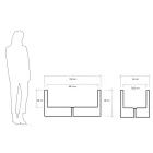 Květináč nebo barevný rozdělovač pro venkovní 3 rozměry Made in Italy - Rostliny Viadurini