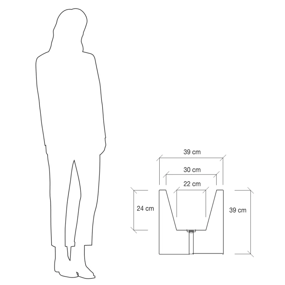 Květináč nebo barevný rozdělovač pro venkovní 3 rozměry Made in Italy - Rostliny Viadurini