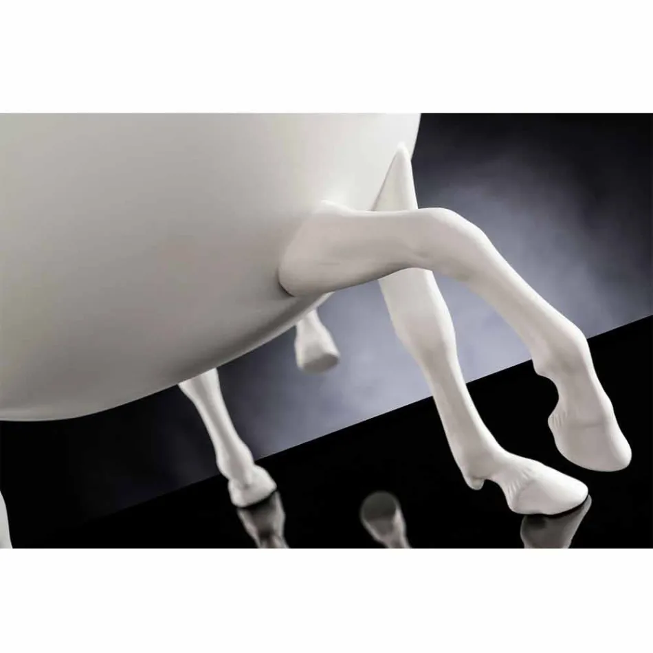 Okrasná váza pro interiér v bílém keramickém nebo 24k zlatě vyrobená v Itálii - Jacky Viadurini