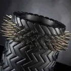 Ručně vyrobená matná černá keramická okrasná váza - džungle Viadurini