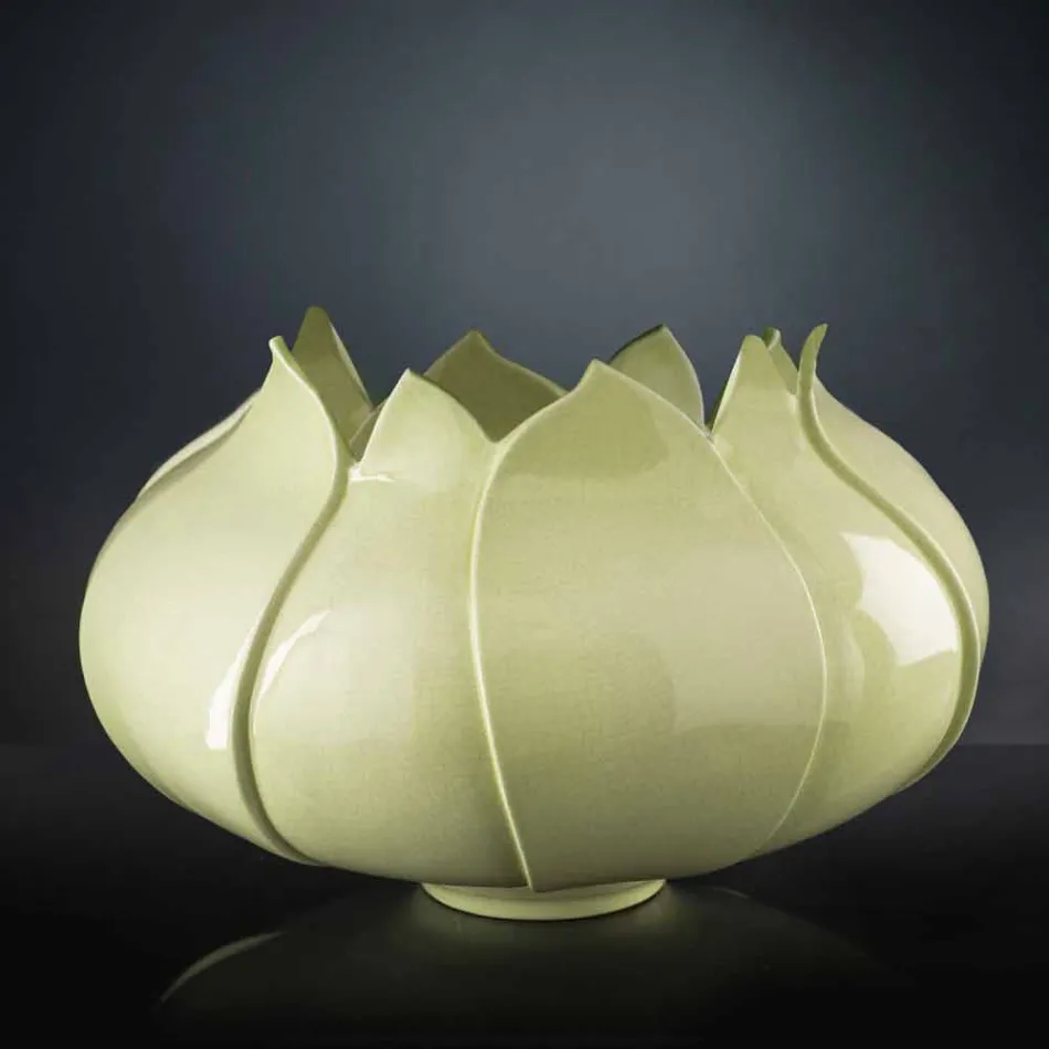 Moderní okrasná váza v barevné keramické ručně vyrobené v Itálii - Onyx Viadurini