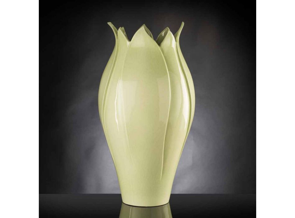 Moderní okrasná váza v barevné keramické ručně vyrobené v Itálii - Onyx Viadurini