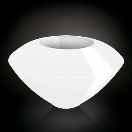 Moderní okrasná váza z barevného polyethylenu vyrobená v Itálii - dřevo Viadurini