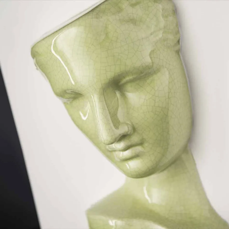 Moderní obdélníková váza v barevné keramické ručně vyrobené v Itálii - Lucas Viadurini