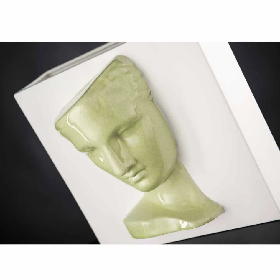 Moderní obdélníková váza v barevné keramické ručně vyrobené v Itálii - Lucas Viadurini